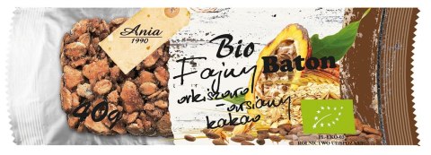 BATON ORKISZOWO - OWSIANY Z KAKAO BIO 40 g - BIO ANIA BIO ANIA (ciastka, muffiny, wafle)