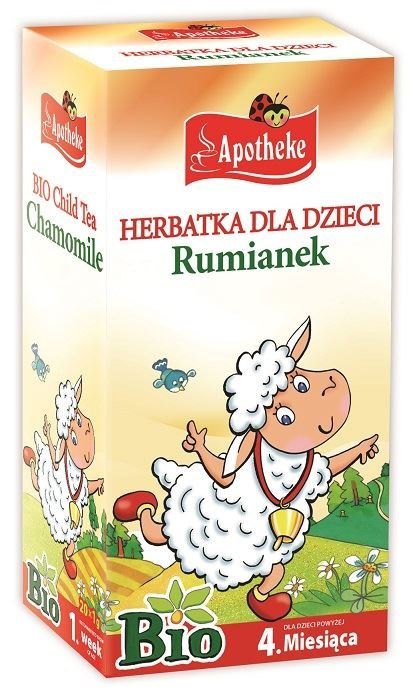 HERBATKA DLA DZIECI - RUMIANEK BIO (20 x 1 g) 20 g - APOTHEKE APOTHEKE (herbatki dla dzieci, dorosłych, błonnik
