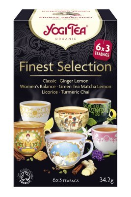 HERBATKA FINEST SELECTION (MIX HERBATEK) BIO (6 x 3 TOREBKI) 34,2 g - YOGI TEA YOGI TEA (herbaty i herbatki)