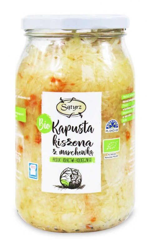 KAPUSTA KISZONA Z MARCHEWKĄ BIO 800 g - SĄTYRZ SĄTYRZ (warzywa kiszone)