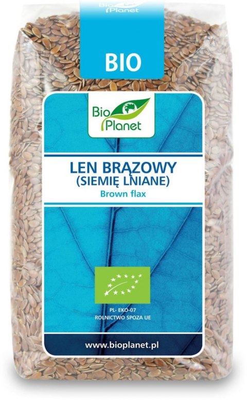 LEN BRĄZOWY (SIEMIĘ LNIANE) BIO 400 g - BIO PLANET BIO PLANET - seria NIEBIESKA (ryże, kasze, ziarna)