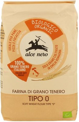 MĄKA PSZENNA TYP 0 NA PIZZĘ BIO 1 kg - ALCE NERO ALCE NERO (włoskie produkty)