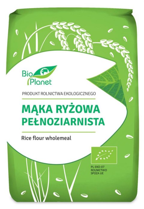 MĄKA RYŻOWA PEŁNOZIARNISTA BEZGLUTENOWA BIO 1 kg - BIO PLANET BIO PLANET - seria MĄKI I SKROBIE