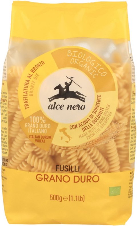 MAKARON (SEMOLINOWY) FUSILLI BIO 500 g - ALCE NERO ALCE NERO (włoskie produkty)