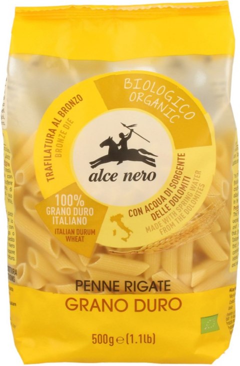 MAKARON (SEMOLINOWY) PENNE BIO 500 g - ALCE NERO ALCE NERO (włoskie produkty)