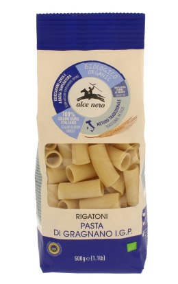 MAKARON (SEMOLINOWY - PASTA DI GRAGNANO) RIGATONI BIO 500 g - ALCE NERO ALCE NERO (włoskie produkty)