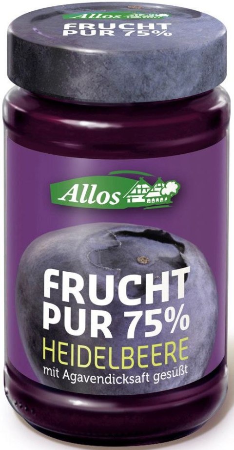 MUS JAGODOWY (75 % OWOCÓW) BIO 250 g - ALLOS ALLOS (musy, musli, chałwa, syrop z agawy)