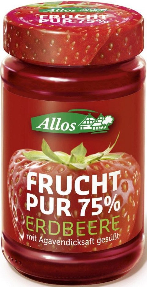 MUS TRUSKAWKOWY (75 % OWOCÓW) BIO 250 g - ALLOS ALLOS (musy, musli, batony, syropy z agawy)