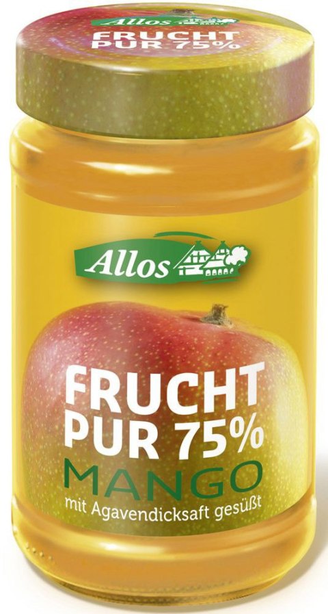 MUS Z MANGO (75 % OWOCÓW) BIO 250 g - ALLOS ALLOS (musy, musli, chałwa, syrop z agawy)