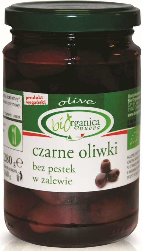 OLIWKI CZARNE BEZ PESTEK W ZALEWIE BIO 280 g (160 g) (SŁOIK) - BIO ORGANICA ITALIA BIO ORGANICA ITALIA (przetwory warzywne)