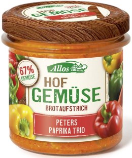 PASTA WARZYWNA Z TRZEMA RODZAJAMI PAPRYKI BEZGLUTENOWA BIO 135 g - ALLOS ALLOS (musy, musli, batony, syropy z agawy)