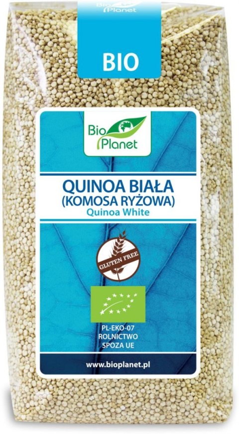 QUINOA BIAŁA (KOMOSA RYŻOWA) BEZGLUTENOWA BIO 500 g - BIO PLANET BIO PLANET - seria NIEBIESKA (ryże, kasze, ziarna)