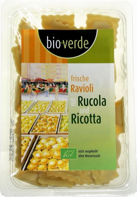 RAVIOLI ŚWIEŻE Z RUKOLĄ I RICOTTĄ BIO 250 g - BIO VERDE BIO VERDE (oliwki, sery, makarony, przystawki)