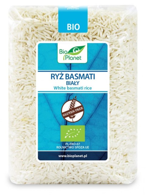 RYŻ BASMATI BIAŁY BEZGLUTENOWY BIO 1 kg - BIO PLANET BIO PLANET - seria NIEBIESKA (ryże, kasze, ziarna)