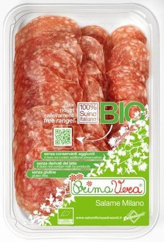 SALAMI MILANO DOJRZEWAJĄCE PLASTRY BEZGLUTENOWE BIO 70 g - PRIMAVERA PRIMAVERA (wędliny wieprzowe)