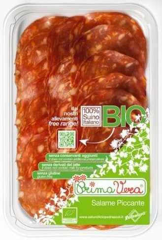 SALAMI PICCANTE DOJRZEWAJĄCE PLASTRY BEZGLUTENOWE BIO 70 g - PRIMAVERA PRIMAVERA (wędliny wieprzowe)