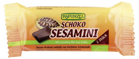 SEZAMKI W CZEKOLADZIE BIO 27 g - RAPUNZEL RAPUNZEL (kremy orzechowe, ketchupy, czekolady)