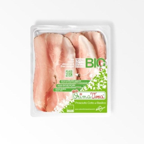 SZYNKA GOTOWANA PROSCIUTTO COTTO Z BAZYLIĄ PLASTRY BEZGLUTENOWA BIO 100 g - PRIMAVERA PRIMAVERA (wędliny wieprzowe)