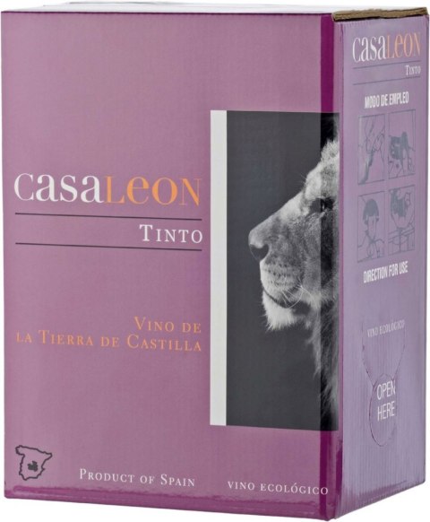 WINO CASA LEON CZERWONE WYTRAWNE BIO 3 L (HISZPANIA) WINA - ZAGRANICZNE