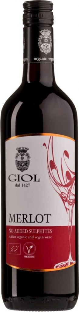 WINO GIOL MERLOT BEZ DODATKU SIARCZYNÓW CZERWONE WYTRAWNE BIO 0,75 L (WŁOCHY) WINA - ZAGRANICZNE