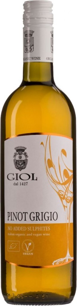 WINO GIOL PINOT GRIGIO BEZ DODATKU SIARCZYNÓW BIAŁE WYTRAWNE BIO 0,75 L (WŁOCHY) WINA - ZAGRANICZNE