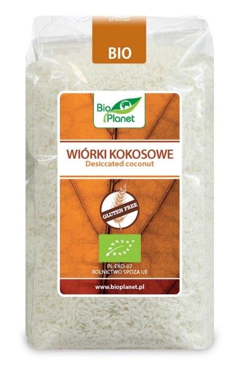 WIÓRKI KOKOSOWE BEZGLUTENOWE BIO 200 g - BIO PLANET BIO PLANET - seria BRĄZOWA (orzechy i pestki)