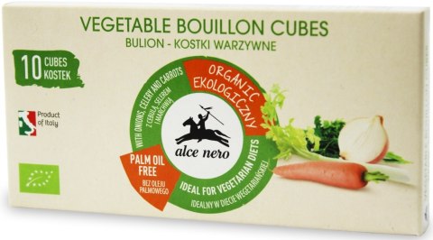 BULION - KOSTKI WARZYWNE BIO (10 x 10 g) 100 g - ALCE NERO ALCE NERO (włoskie produkty)