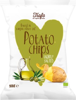 CHIPSY ZIEMNIACZANE SMAŻONE NA OLIWIE Z OLIWEK BIO 100 g - TRAFO TRAFO (chipsy warzywne i ziemniaczne)