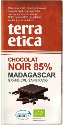 CZEKOLADA GORZKA 85 % MADAGASKAR FAIR TRADE BIO 100 g - TERRA ETICA TERRA ETICA (czekolady, czekolady do picia, kakao