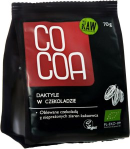 DAKTYLE W SUROWEJ CZEKOLADZIE BIO 70 g - COCOA COCOA (czekolady i bakalie w surowej czekoladzie)