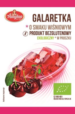 GALARETKA O SMAKU WIŚNIOWYM BEZGLUTENOWA BIO 40 g - AMYLON AMYLON (budynie, galaretki,kisiele,cukry, skrobie