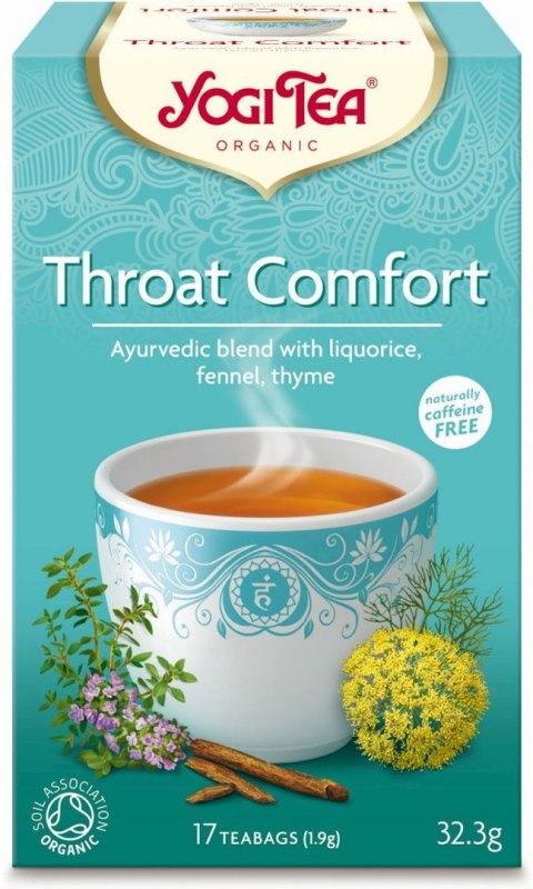 HERBATKA NA GARDŁO (THROAT COMFORT) BIO (17 x 1,9 g) 32,3 g - YOGI TEA YOGI TEA (herbaty i herbatki)