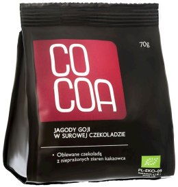 JAGODY GOJI W SUROWEJ CZEKOLADZIE BIO 70 g - COCOA COCOA (czekolady i bakalie w surowej czekoladzie)