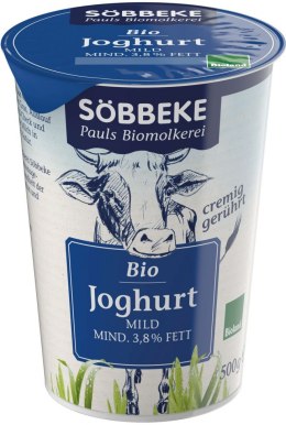 JOGURT NATURALNY (3,8 % TŁUSZCZU W MLEKU) BIO 500 g - SOBBEKE SOBBEKE (nabiał z mleka krowiego)