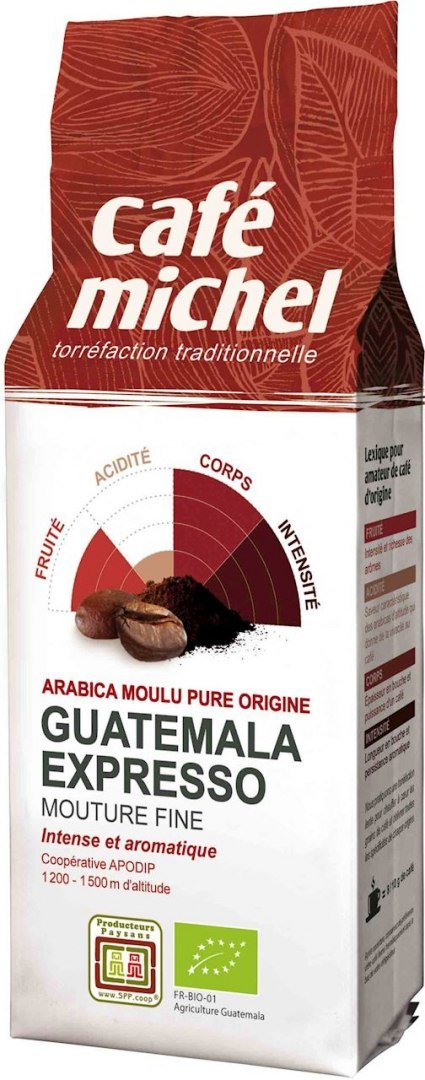 KAWA MIELONA ARABICA 100 % ESPRESSO GWATEMALA FAIR TRADE BIO 250 g - CAFE MICHEL CAFE MICHEL (kawy)