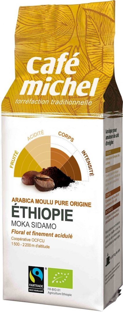 KAWA MIELONA ARABICA 100 % MOKA GUJI ETIOPIA FAIR TRADE BIO 250 g - CAFE MICHEL CAFE MICHEL (kawy)