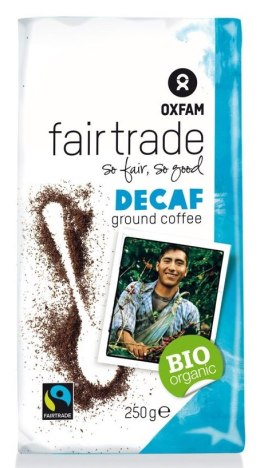 KAWA MIELONA BEZKOFEINOWA ARABICA/ROBUSTA FAIR TRADE BIO 250 g - OXFAM OXFAM FAIR TRADE (FT) (kawy i inne produkty FT)