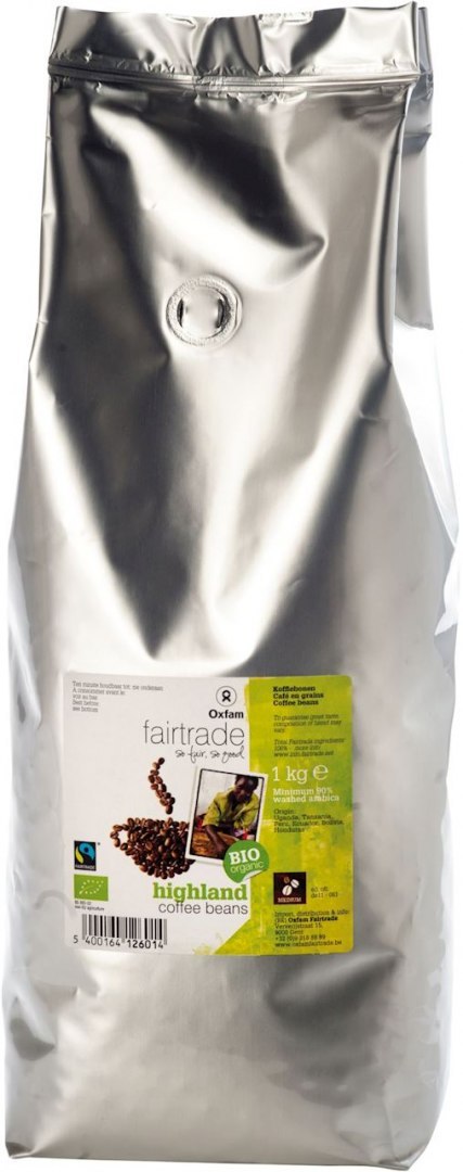 KAWA ZIARNISTA ARABICA/ROBUSTA WYSOKOGÓRSKA FAIR TRADE BIO 1 kg - OXFAM OXFAM FAIR TRADE (FT) (kawy i inne produkty FT)