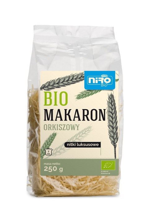 MAKARON (ORKISZOWY) NITKI LUKSUSOWE BIO 250 g - NIRO NIRO (makarony orkiszowe)