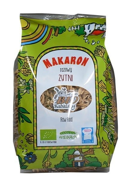 MAKARON (ŻYTNI RAZOWY) ŚWIDERKI BIO 400 g - BABALSCY BABALSCY (mąki, makarony, kawa orkiszowa)