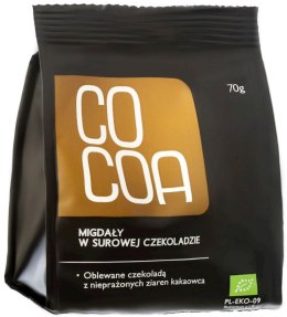 MIGDAŁY W SUROWEJ CZEKOLADZIE BIO 70 g - COCOA COCOA (czekolady i bakalie w surowej czekoladzie)