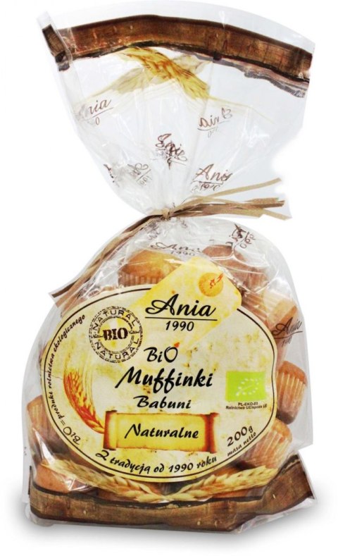 MUFFINKI BABUNI NATURALNE BIO 200 g - BIO ANIA BIO ANIA (ciastka, muffiny, wafle)