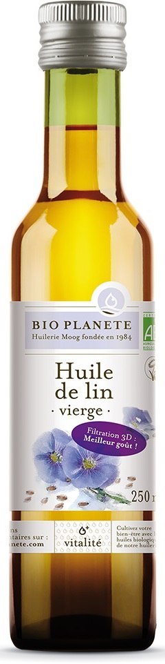 OLEJ LNIANY TŁOCZONY NA ZIMNO BIO 250 ml - BIO PLANETE BIO PLANETE (oleje i oliwy)