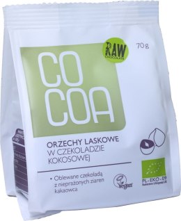 ORZECHY LASKOWE W CZEKOLADZIE KOKOSOWEJ BIO 70 g - COCOA COCOA (czekolady i bakalie w surowej czekoladzie)