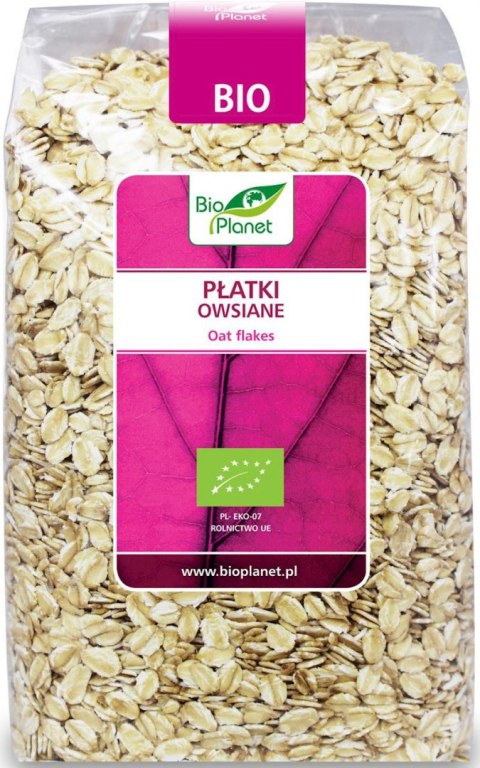 PŁATKI OWSIANE BIO 600 g - BIO PLANET BIO PLANET - seria RÓŻOWA (płatki, otręby, musli)