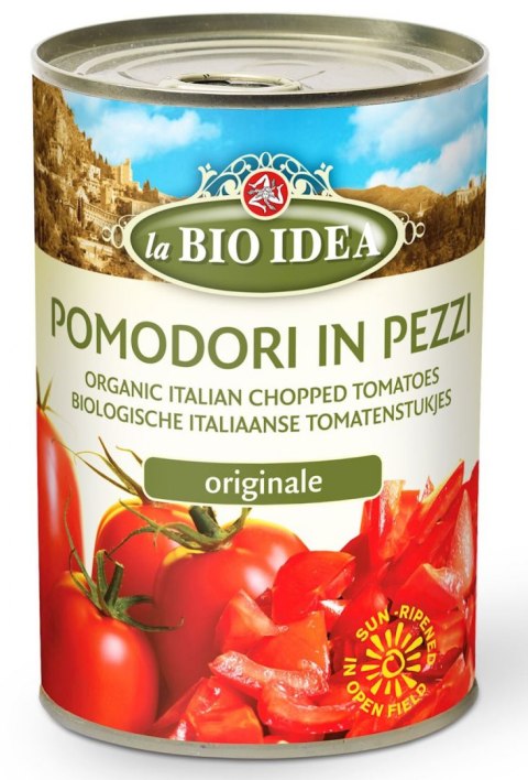 POMIDORY KROJONE BEZ SKÓRY BIO 400 g - LA BIO IDEA LA BIO IDEA (makarony, strączkowe,sosy pomidorowe)