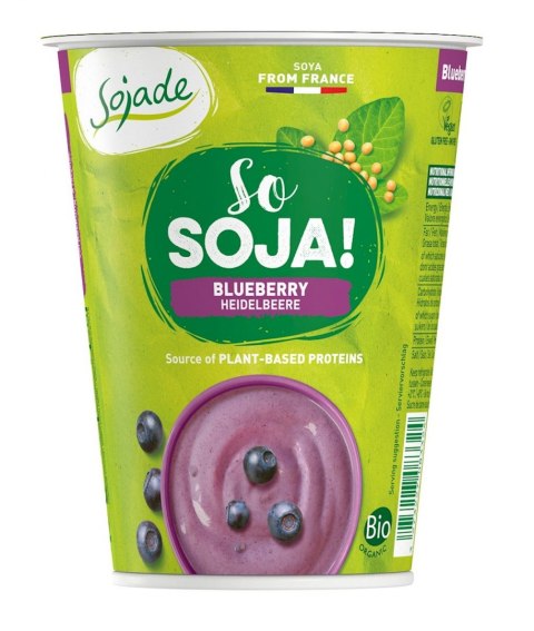 Przecena DESER SOJOWY Z BORÓWKAMI BEZGLUTENOWY BIO 400 g - SOJADE ZZZPRZECENA