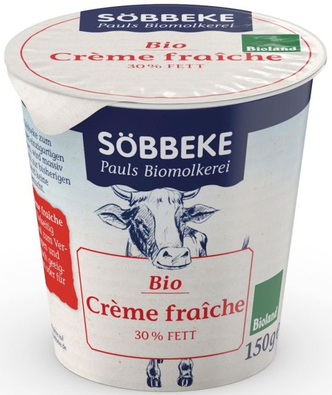 ŚMIETANA KREMOWA KWAŚNA (30 % TŁUSZCZU) BIO 150 g - SOBBEKE SOBBEKE (nabiał z mleka krowiego)