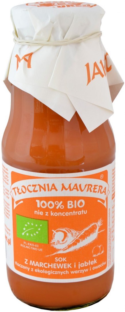 SOK MARCHEWKOWY Z JABŁKIEM NFC BIO 300 ml - TŁOCZNIA MAURERA TŁOCZNIA MAURERA (soki)