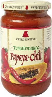 SOS POMIDOROWY PAPAYA - CHILI (PIKANTNY) BEZGLUTENOWY BIO 350 g - ZWERGENWIESE ZWERGENWIESE (pasty, musy, sosy)